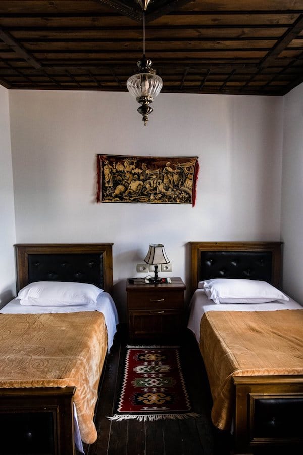 Traditional Albanian room in Berat Albania.