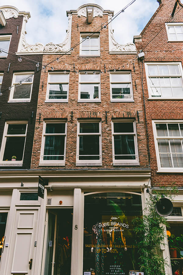 Shop front showing a boutique store selling Dutch brands within the 9 Straatjes (Nine Streets) neighborhood of Amsterdam. #amsterdam #holland #netherlands #nederland