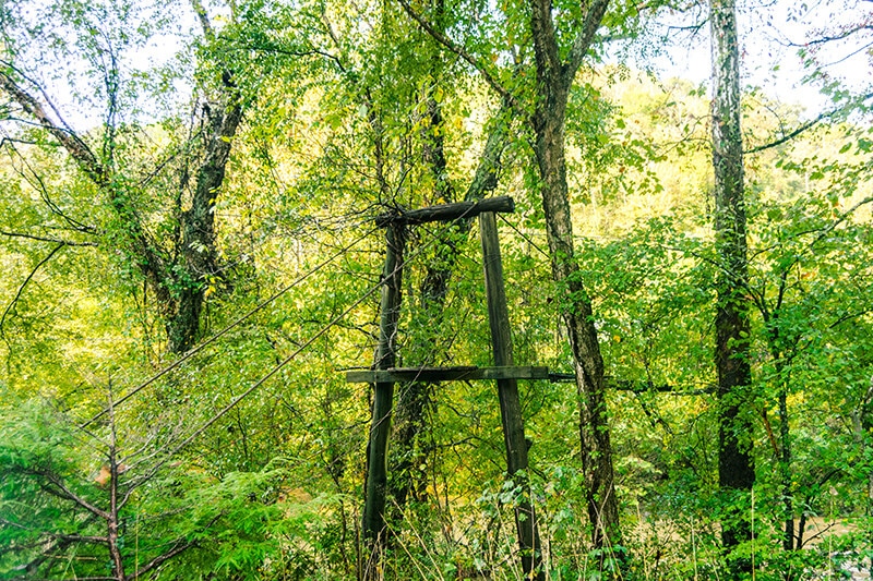 Eine verrottende Drehbrücke in einem der Bezirke im Osten Kentuckys.