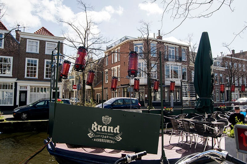 The terrace of De Paas, one of the best craft beer bars in the Hague.  This beautiful bar has an amazing ambiance. #travel #beer