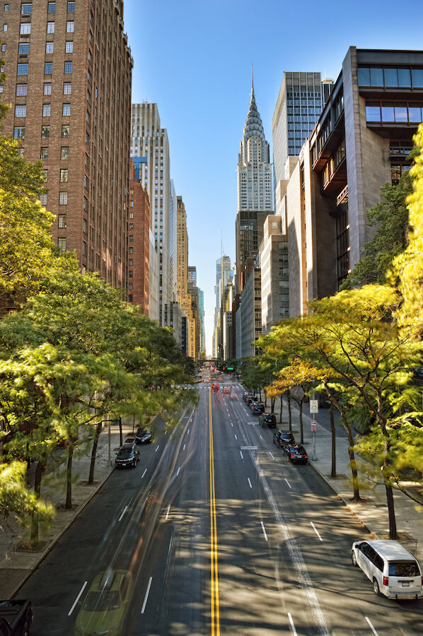 View of the Chrysler building, one of the stunning pieces of architecture that you'll see in New York. Read your perfect New York City itinerary written by a New Yorker! #NYC #travel