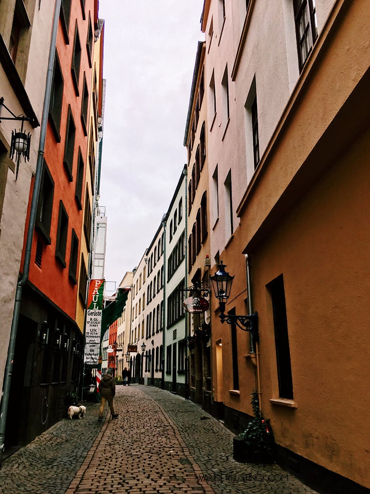 Colorful street in Cologne. Read about the best places to take photos in Cologne Germany with map.