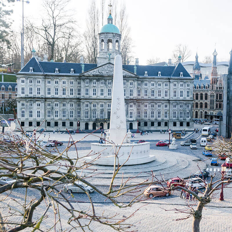 Miniature version of Dam Square at the Madurodam, a miniature theme park in the Hague. #hague #travel #holland