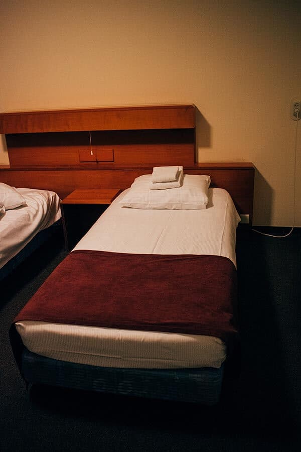 Typical basic room within Abdij Rolduc, a working abbey in the Netherlands with a hotel