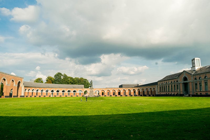 Photo of the UNESCO recognized Grand Hornu coal mining industrial complex in the Borinage.