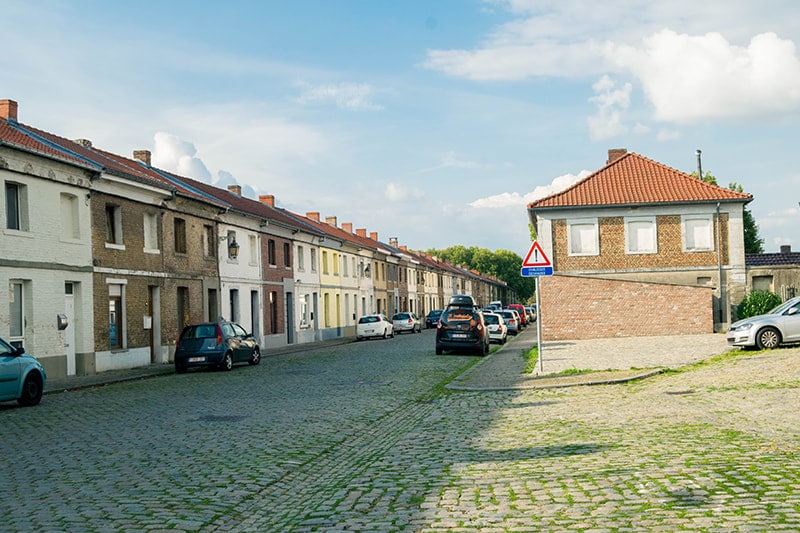 Traditional houses in the Borinage in Belgium.