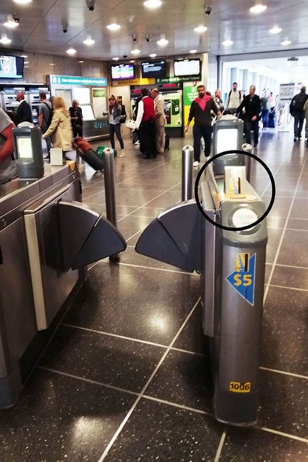 Gates to enter the Airtrain, the fastest way to get to JFK from Manhattan!