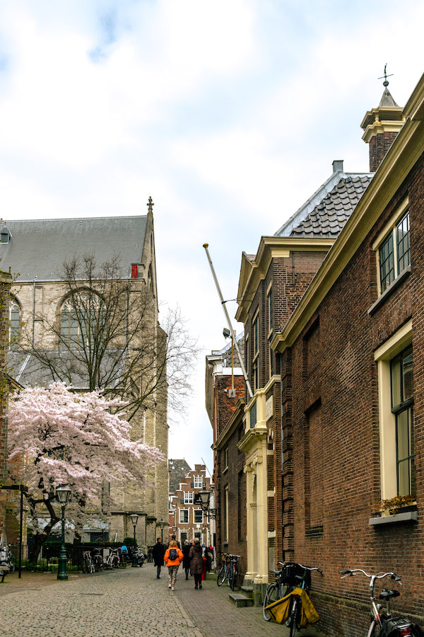 Pieterskwartier, one of the prettiest parts of Leiden. Leiden is the perfect day trip from Amsterdam for history lovers! #travel #leiden #holland #netherlands