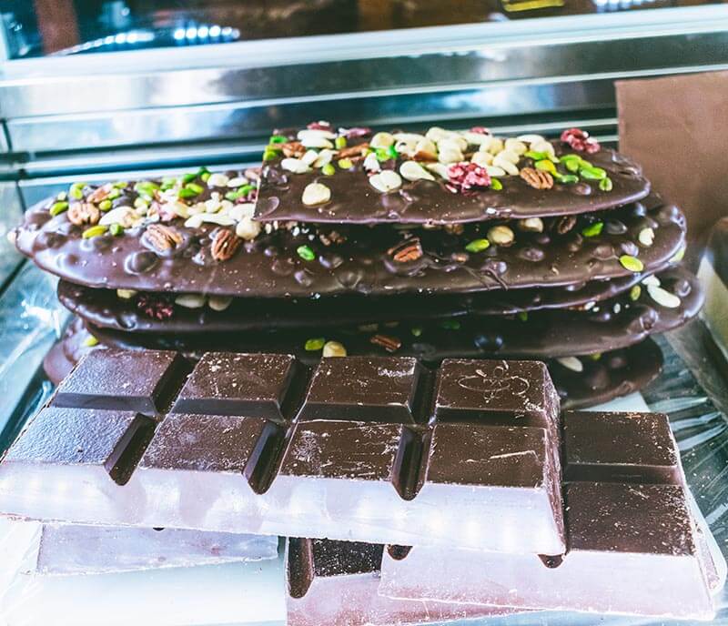 Gianduja chocolate bar in Turin, one of the best regional foods in Italy to try.