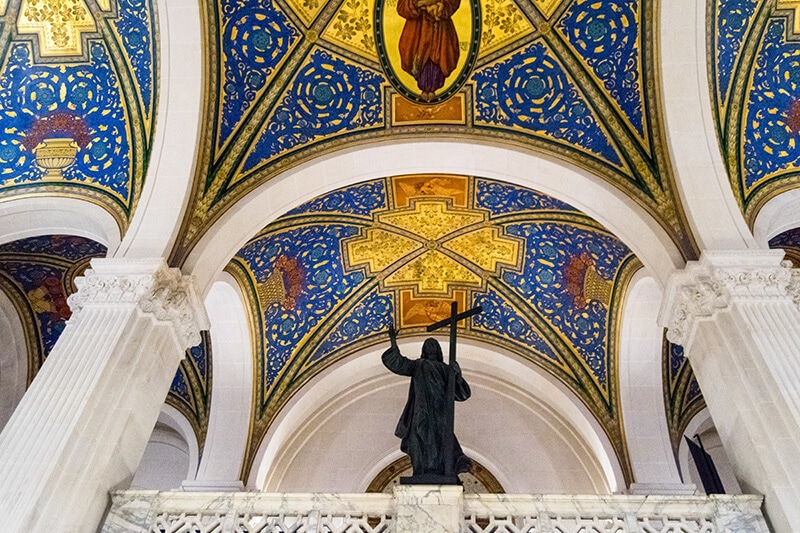 The Christ statue donated by Argentina and Chile to the Vredespaleis in the Hague. This stunning statue is a testament to peace within this UN building that holds the International Court of Justice. #art #statues #peace 